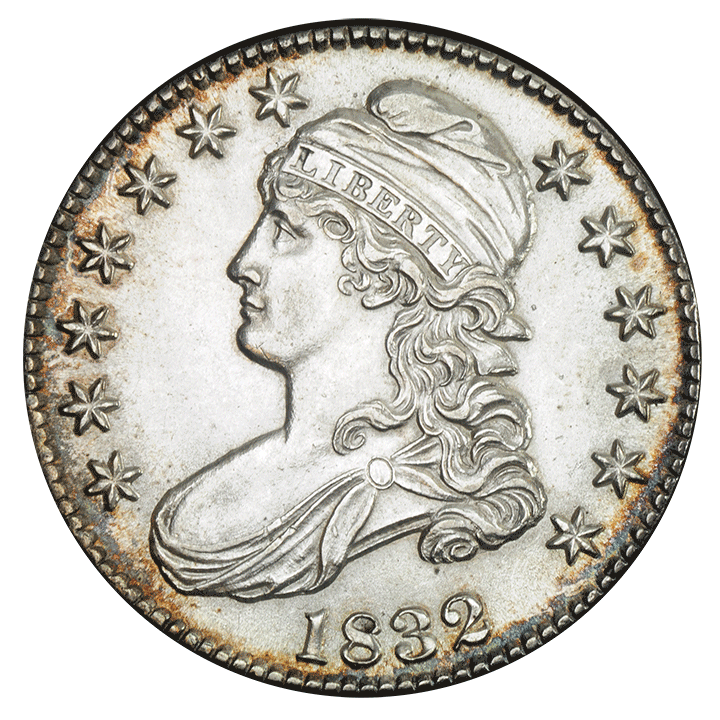 1832 | Half Dollar, Small Letters Draped Bust