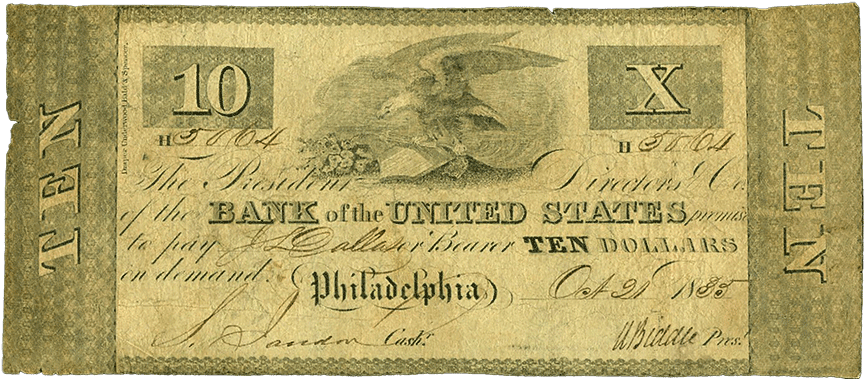 1835 | 10 Dollar Obsolete Note, Philadelphia