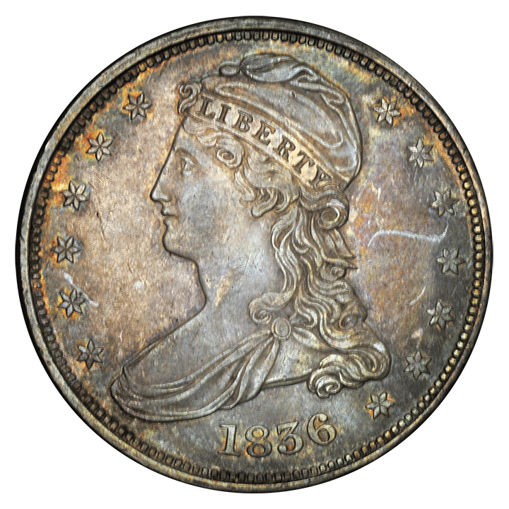 1836 | Capped Bust Half Dollar, Reeded Edge